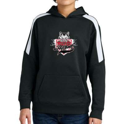 PC Lady Wolves Softball 2026 - Youth Sport Wick ® Fleece United Pullover Hoodie Thumbnail