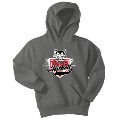 PC Lady Wolves Softball 2026 - Youth Core Fleece Pullover Hooded Sweatshirt Thumbnail