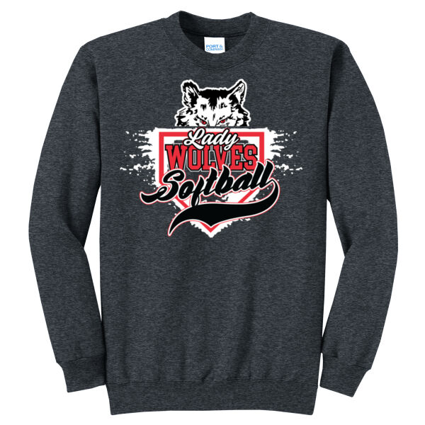 PC Lady Wolves Softball 2026 - Core Fleece Crewneck Sweatshirt Thumbnail