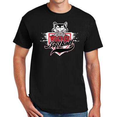 PC Lady Wolves Softball 2026 - DryBlend ® 50 Cotton/50 Poly T Shirt Thumbnail