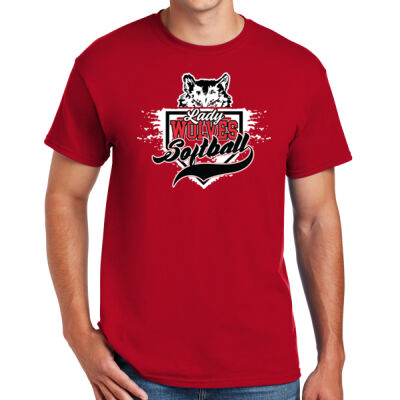 PC Lady Wolves Softball 2026 - DryBlend ® 50 Cotton/50 Poly T Shirt Thumbnail