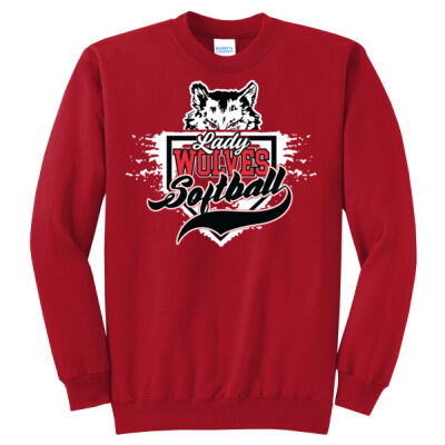 PC Lady Wolves Softball 2026 - Core Fleece Crewneck Sweatshirt Thumbnail