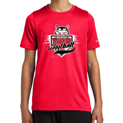 PC Lady Wolves Softball 2026 - Youth Swoosh Sleeve rLegend Tee Thumbnail